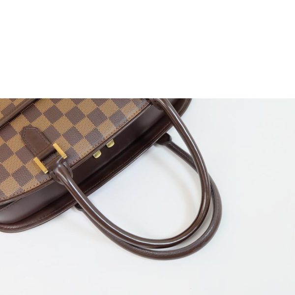 53280 4 Louis Vuitton Saria Horizontal Damier Ebene Shoulder Bag Brown