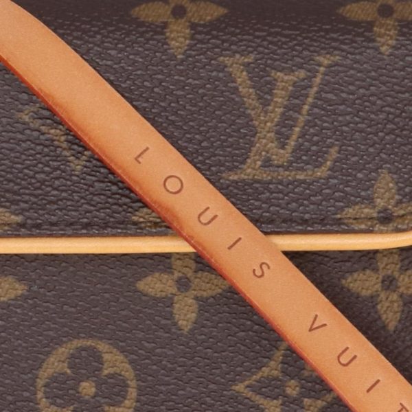 53291 5 Louis Vuitton Pochette Florentine Monogram Clutch Bag Brown