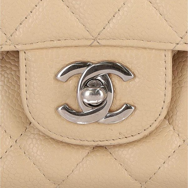 53303 10 Chanel Matelassé 25 W Flap Chain Shoulder Bag Caviar Skin