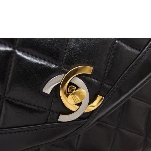 53321 9 Chanel Matelasse Combination Hardware Chain Shoulder Bag Black