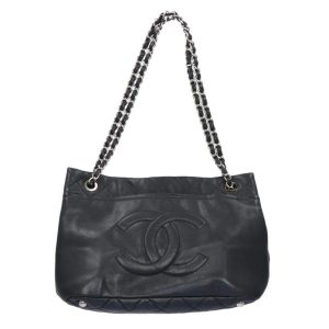 53338 1 Chanel Matelasse Chain Shoulder Bag Black