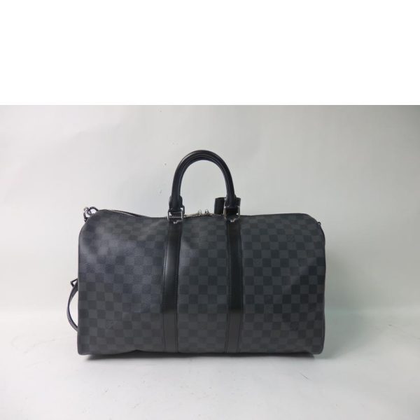 53371 2 Louis Vuitton Keepall Bandouliere 45 Bag Damier Graphite