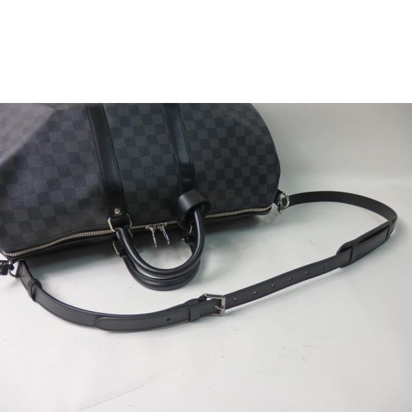 53371 4 Louis Vuitton Keepall Bandouliere 45 Bag Damier Graphite