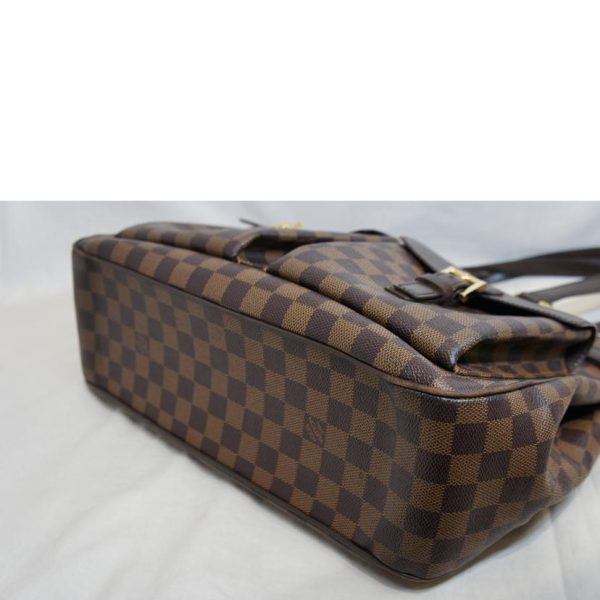 53396 3 Louis Vuitton Uzes Damier Ebene Tote Bag Brown