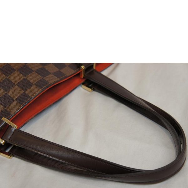 53396 4 Louis Vuitton Uzes Damier Ebene Tote Bag Brown