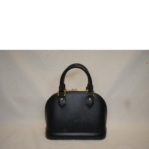 53402 2 Louis Vuitton Alma Bb Flower Motif Bag Epi Noir