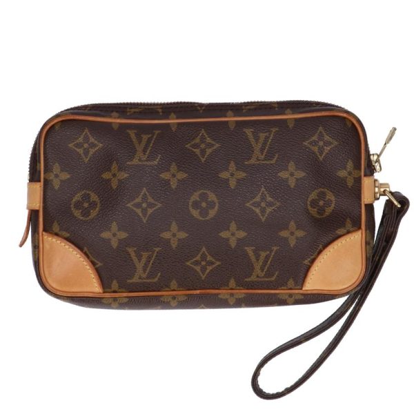 53429 2 Louis Vuitton Marly Dragonne Monogram Clutch Bag Brown