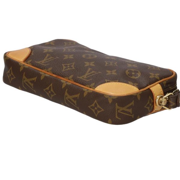 53429 3 Louis Vuitton Marly Dragonne Monogram Clutch Bag Brown