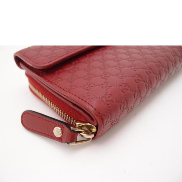 53457 7 Gucci Guccisima Round Zip Long Wallet Red