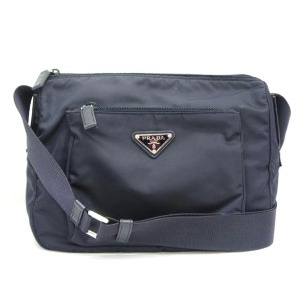 53470 1 PRADA Nylon Shoulder Bag Black