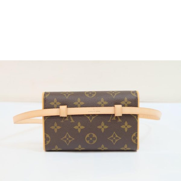 53471 2 Louis Vuitton Pochette Florentine Monogram Handbag Brown