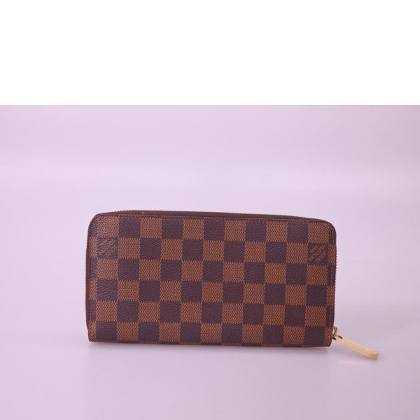 53611 2 Louis Vuitton Zippy Wallet Damier Wallet Bag Brown