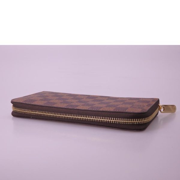 53611 3 Louis Vuitton Zippy Wallet Damier Wallet Bag Brown