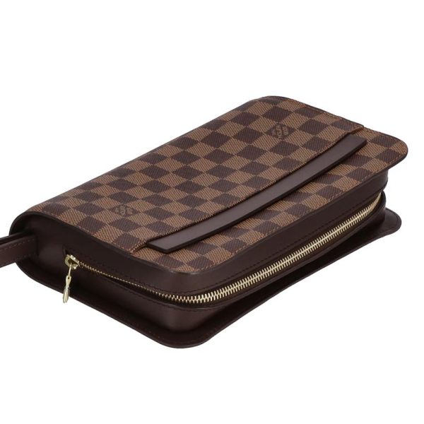 53655 4 Louis Vuitton Saint Louis Damier Ebene Shoulder Bag Brown