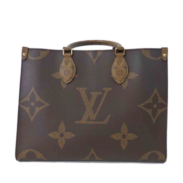 53685 3 Louis Vuitton On the Go MM Tote Bag Monogram Giant Reverse