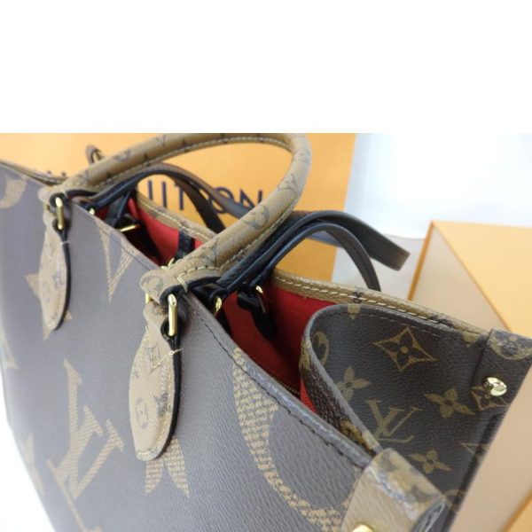 53685 8 Louis Vuitton On the Go MM Tote Bag Monogram Giant Reverse