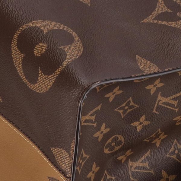 53716 7 Louis Vuitton On the Go GM Giant Monogram Reverse Handbag Brown