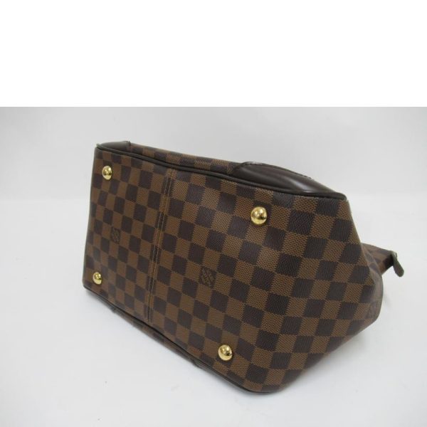 53730 3 Louis Vuitton Verona MM Damier Ebene Handbag Brown