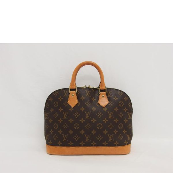 53761 2 Louis Vuitton Alma Monogram Satchel Bag Brown