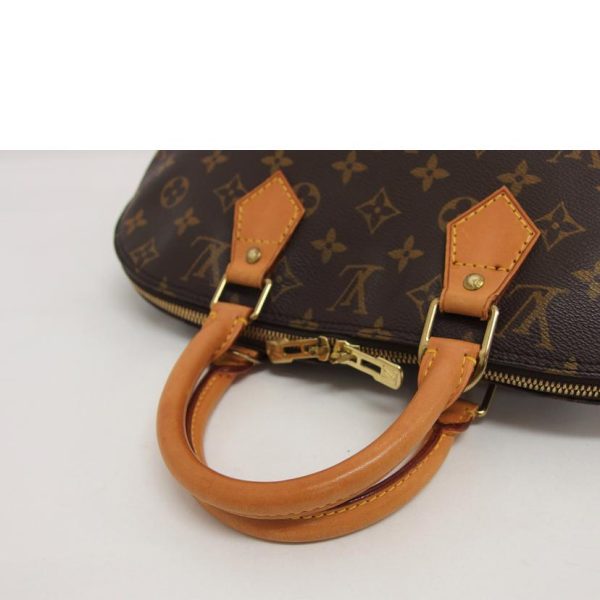 53761 4 Louis Vuitton Alma Monogram Satchel Bag Brown