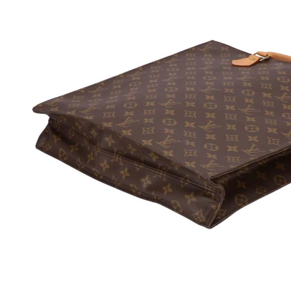 53785 2 Louis Vuitton Sac Plat Monogram Canvas Bag Brown