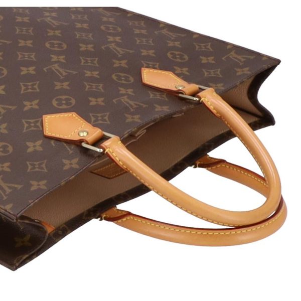 53785 3 Louis Vuitton Sac Plat Monogram Canvas Bag Brown