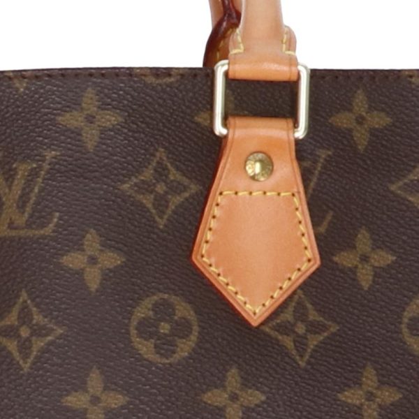 53785 5 Louis Vuitton Sac Plat Monogram Canvas Bag Brown