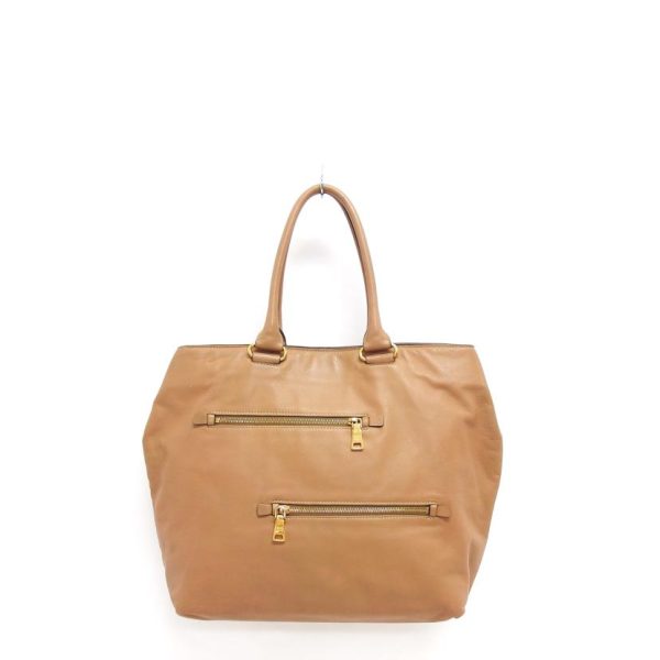 53802 2 Prada Soft Calf 2WAY Shoulder Bag Camel