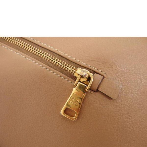 53802 9 Prada Soft Calf 2WAY Shoulder Bag Camel