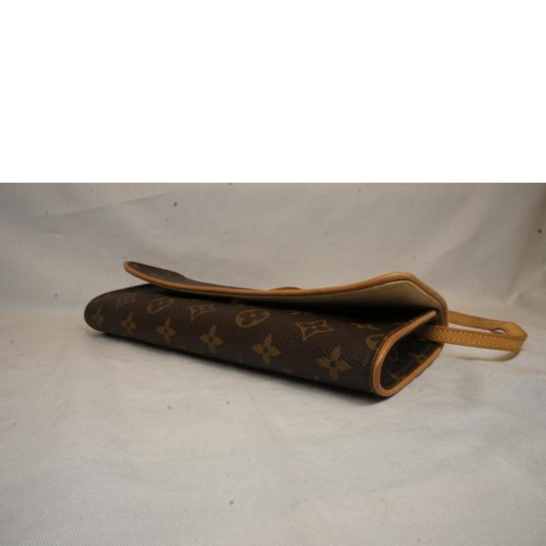 53907 3 Louis Vuitton Pochette Twin GM Monogram Clutch Bag Brown