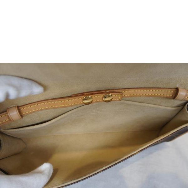 53907 5 Louis Vuitton Pochette Twin GM Monogram Clutch Bag Brown