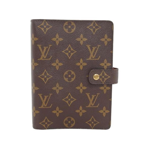 53918 1 Louis Vuitton Agenda MM Monogram Planner Bag Brown