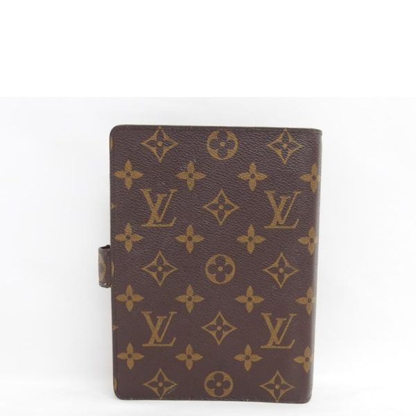 53918 2 Louis Vuitton Agenda MM Monogram Planner Bag Brown