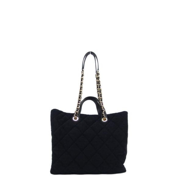 53945 2 Chanel Matelasse Pile Chain Bag Black