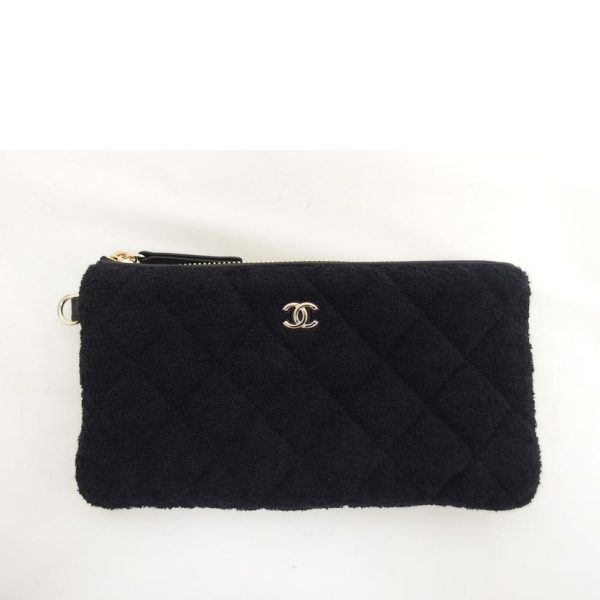 53945 9 Chanel Matelasse Pile Chain Bag Black