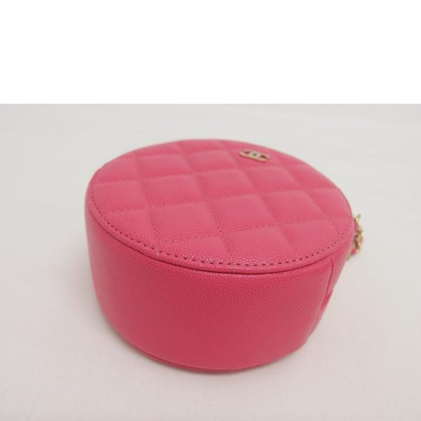 53952 3 Chanel Matelasse Caviar Chain Pouch Pink