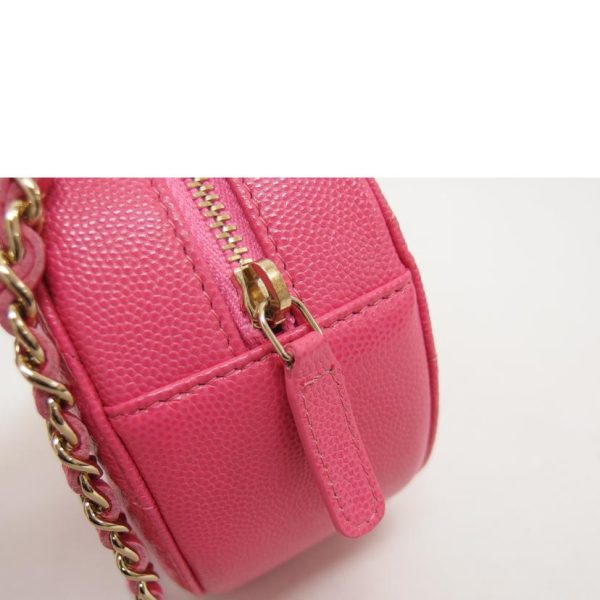 53952 5 Chanel Matelasse Caviar Chain Pouch Pink