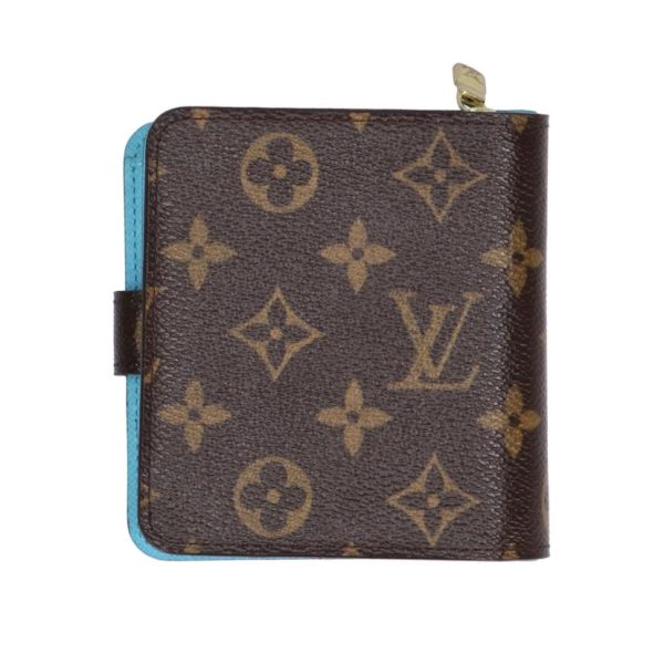 53983 2 Louis Vuitton Groom Compact Zip Wallet Monogram Brown