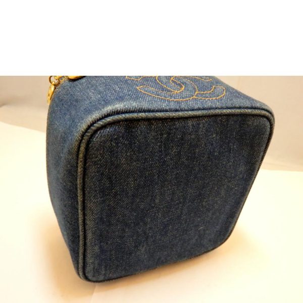 54068 04 Chanel Cocomark Vanity Bag Blue Denim