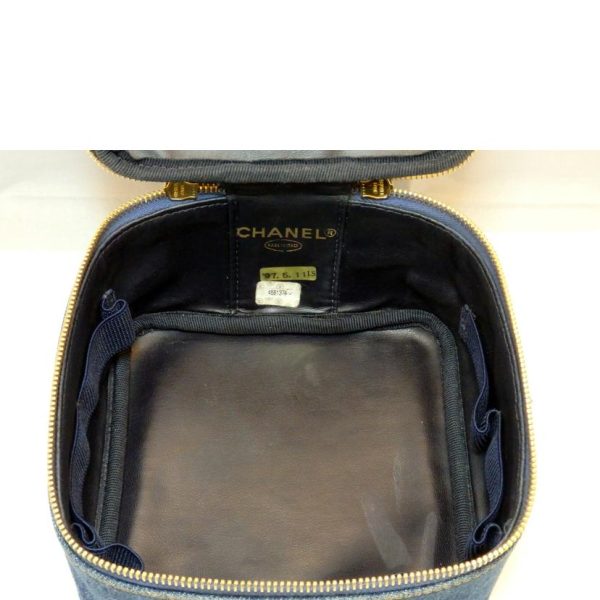 54068 08 Chanel Cocomark Vanity Bag Blue Denim