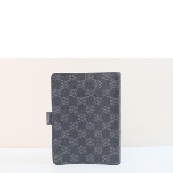 54076 2 Louis Vuitton Agenda Damier Pouch Graphite Gray