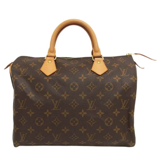 54140 1 Louis Vuitton Speedy 30 Monogram Bag Brown