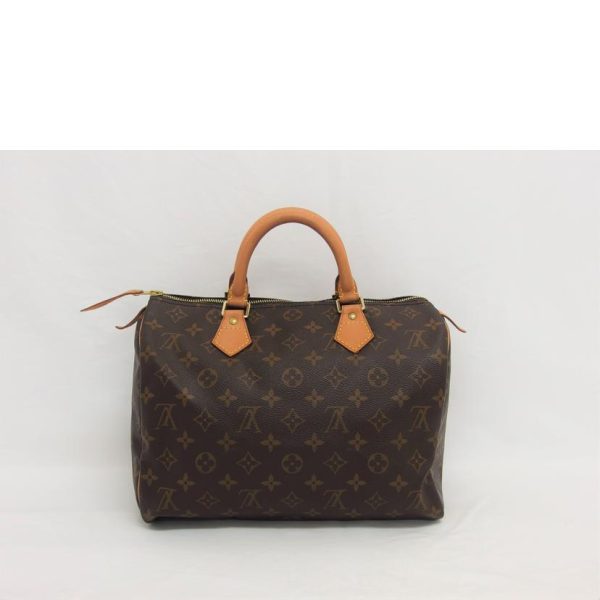 54140 2 Louis Vuitton Speedy 30 Monogram Bag Brown