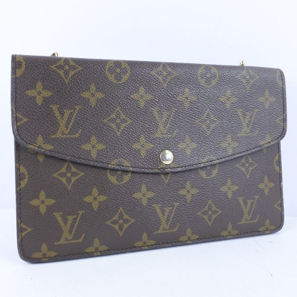 54140456 3 LOUIS VUITTON Double Mule M51815 Monogram Brown