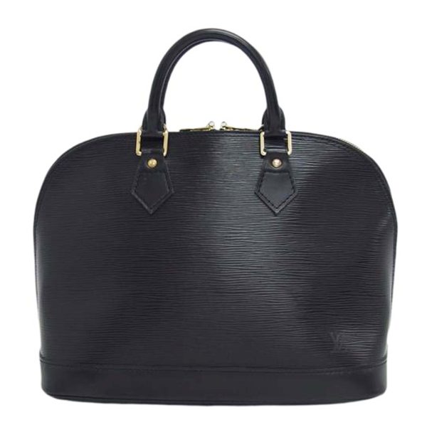 54164 1 Louis Vuitton Alma Epi Satchel Bag Black