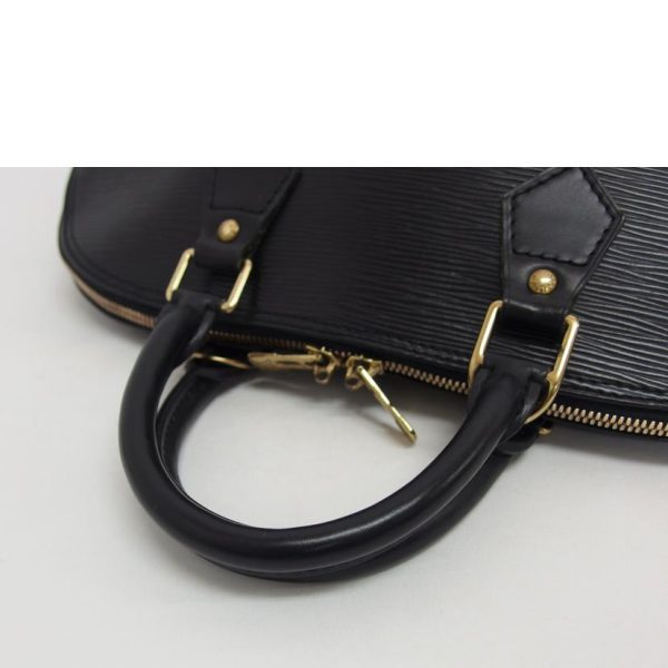 54164 4 Louis Vuitton Alma Epi Satchel Bag Black