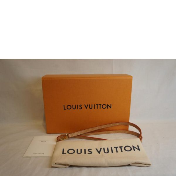 54175 6 Louis Vuitton Petit Sac Plat Monogram Handbag Brown