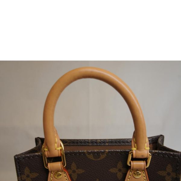 54175 7 Louis Vuitton Petit Sac Plat Monogram Handbag Brown