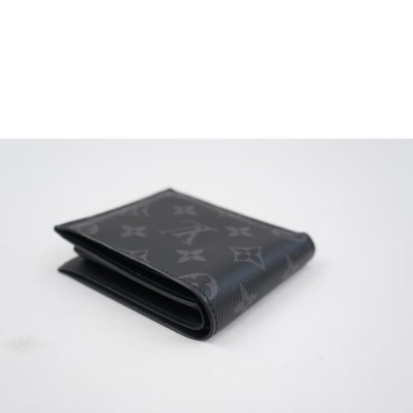 54526 3 Louis Vuitton Portefeuil Marco NM Monogram Eclipse Wallet Black