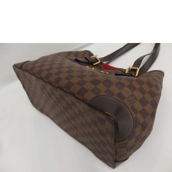 54571 4 Louis Vuitton Hampstead MM Damier Ebene Tote Bag Brown